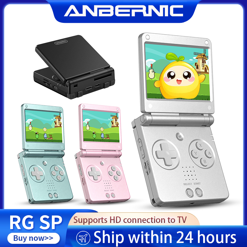 Retro Gaming Play Zone - Anbernic RGSPフリップレトロハンドヘルドゲームコンソール Linux 64ビット 3300mAh ポータブルゲームプレーヤー