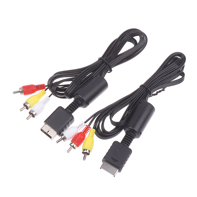 Retro Gaming Cables - クラシックなプレイステーションを接続してください！ PS1/2/3用ユニバーサルAVケーブル、最新のテレビに接続可能、レトロゲームセットアップに必須、1/2/3本