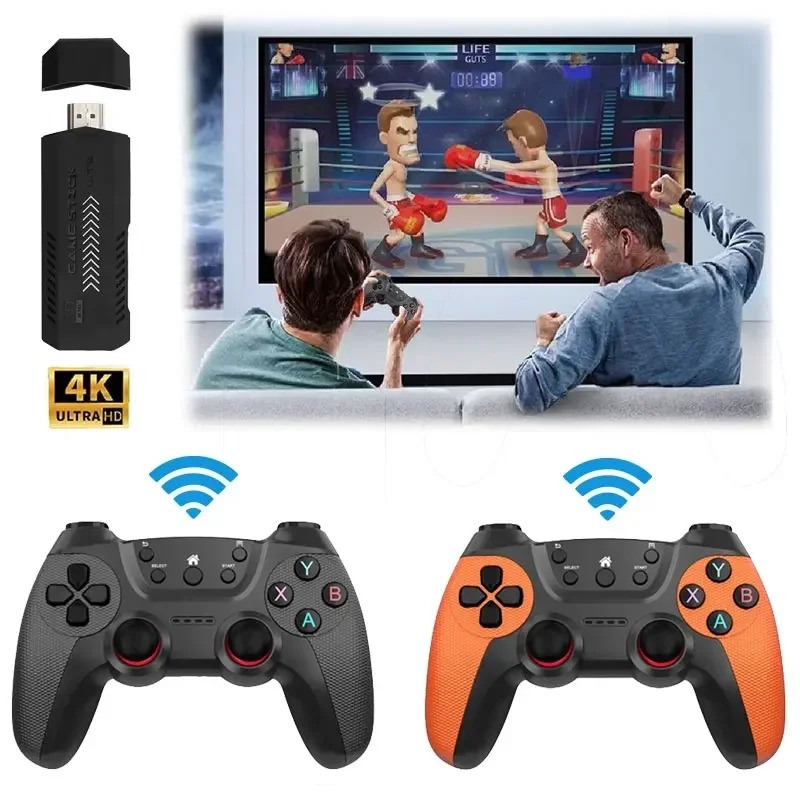 Retro Gaming Game Stick - 2026年新型X2ウルトラゲームスティック 4K 64GB/128GB 30000ゲーム内蔵 ゲームパッド クラシックレトロゲーミング