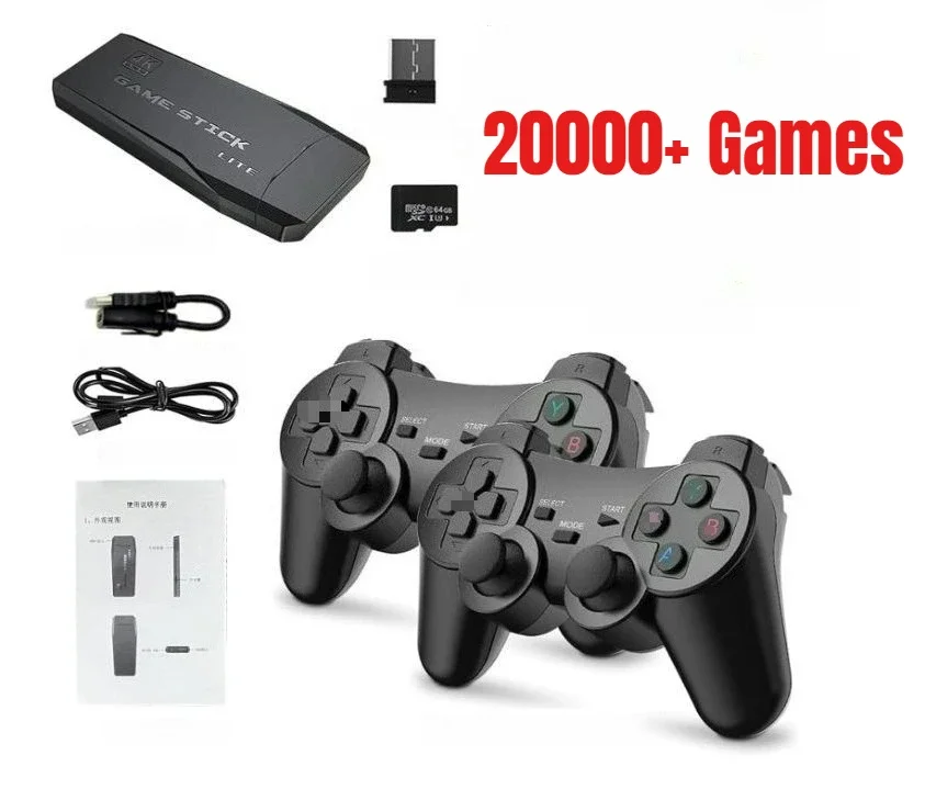 Retro Gaming Mister - M8ビデオゲームコンソール 4K HD出力 レトロゲームスティック 20000種類以上のクラシックゲーム 23種類以上のエミュレーター
