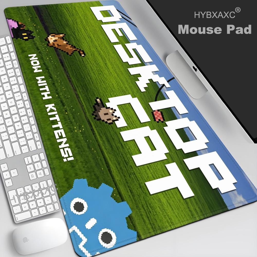 Retro Gaming Keyboard And Mouse - レトロコンピューターポップアップウィンドウ柄の面白い大型マウスパッド、オフィスゲームやキーボード用、滑り止め付き大型防水ゴム製デスクパッド HYBXAXC