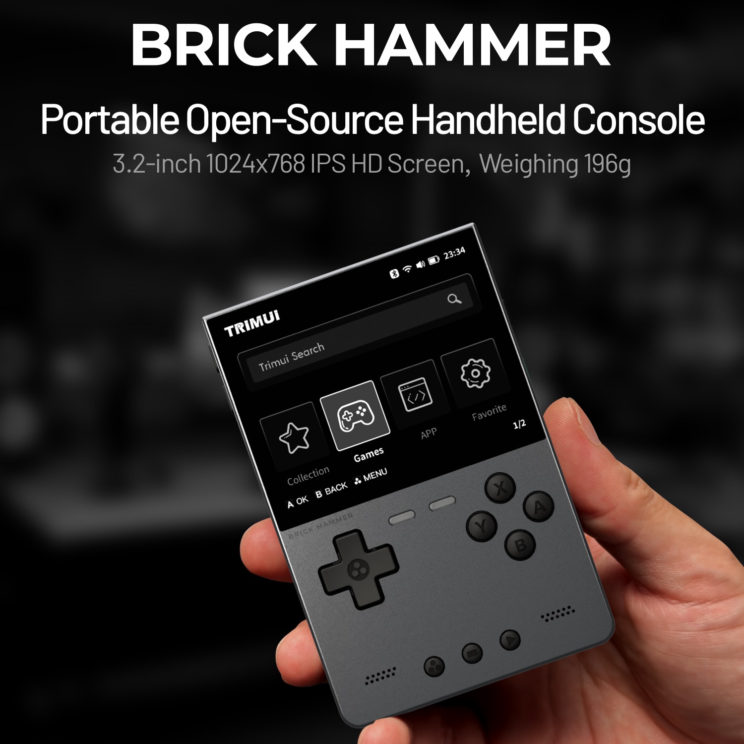 Retro Gaming On Phone - TRIMUI BRICK HAMMER レトロハンドヘルドゲームコンソール ポータブルビデオプレーヤー Linuxシステム