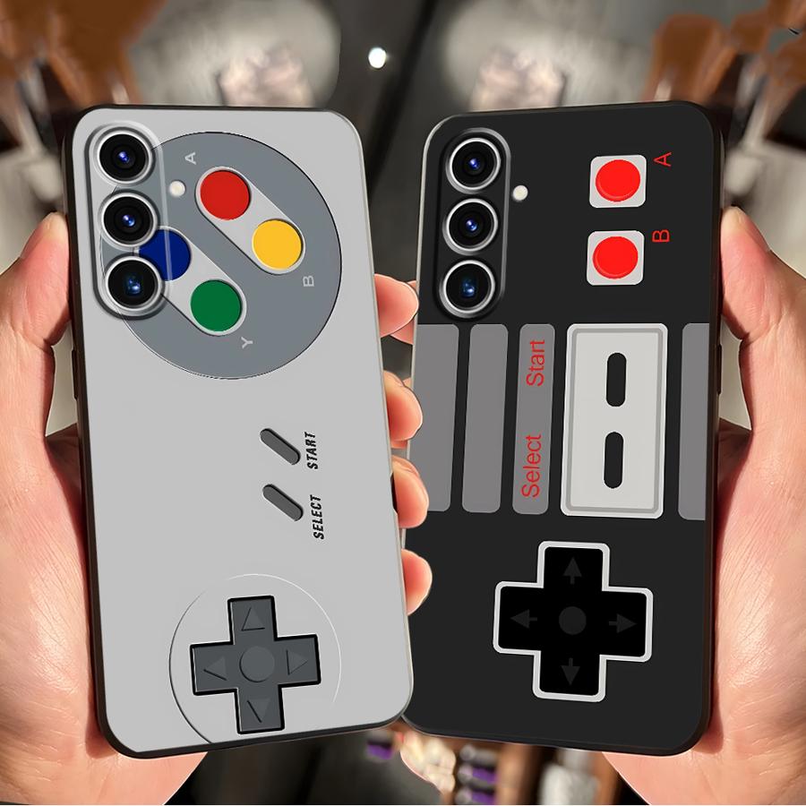 Retro Gaming On Phone - レトロカメラゲームソフトフォンカバーケース（サムスンギャラクシーS25エッジ、S24プラス、S20、S26、S21 FE、S9、S10、ノート8、9、10、20ウルトラ、S23用）