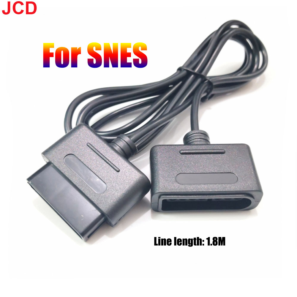 Retro Gaming Cables - JCD 1 個 1.8 メートルゲームコントローラ延長ケーブルデータコードスーパーファミコンコントローラ延長ケーブルスーパースーパーファミコンコントローラ
