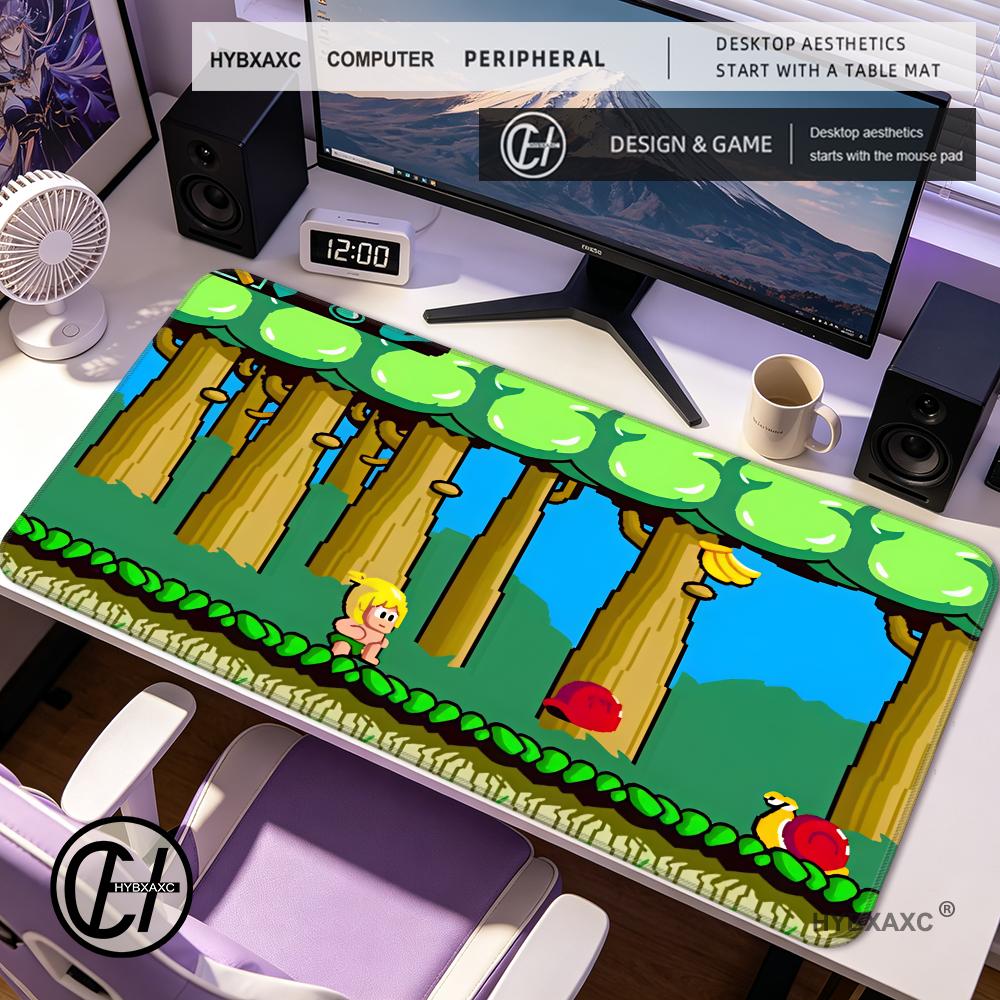 Retro Gaming Keyboard And Mouse - レトロアーケードゲームマウスパッドマウスパッド大型ゲーミングマウスパッドロックエッジ厚みのあるコンピュータキーボードデスクマット