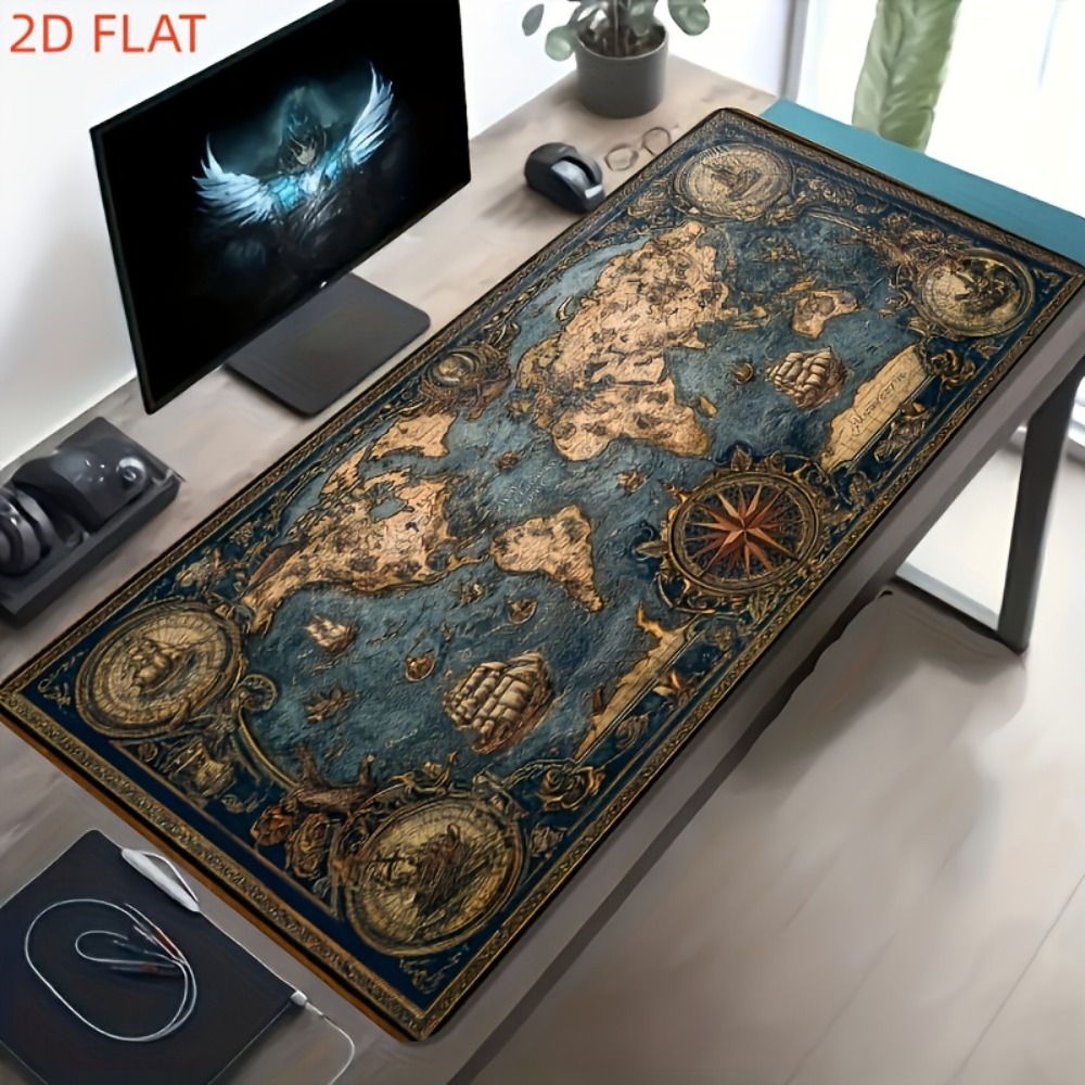 CIFBUY 大型ゲーミングマウスパッド レトロ世界地図 ノ - Retro Gaming Keyboard And Mouse のレビューと価格