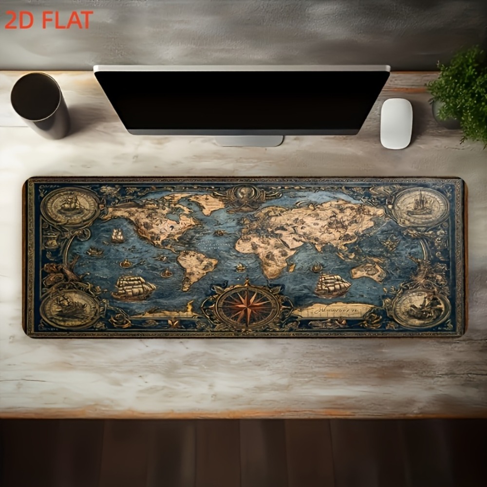 CIFBUY 大型ゲーミングマウスパッド レトロ世界地図 ノ - Retro Gaming Keyboard And Mouse のレビューと価格
