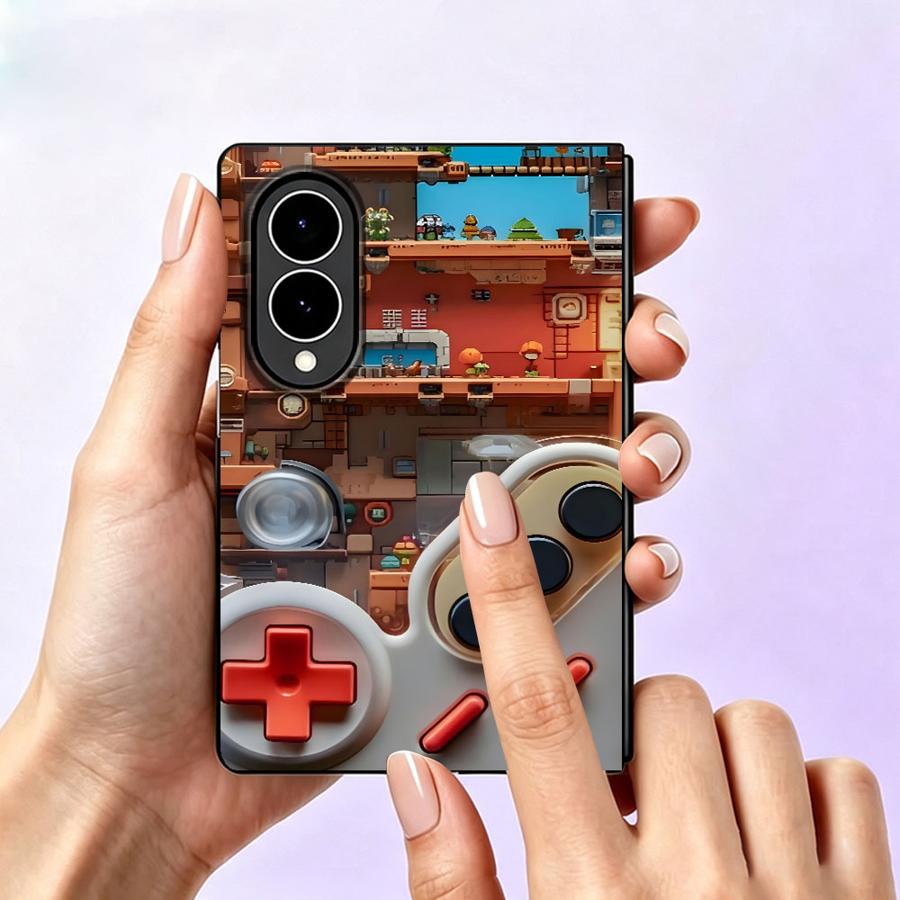 高級電話カバーケース Samsung Galaxy ZFol - Retro Gaming On Phone のレビューと価格