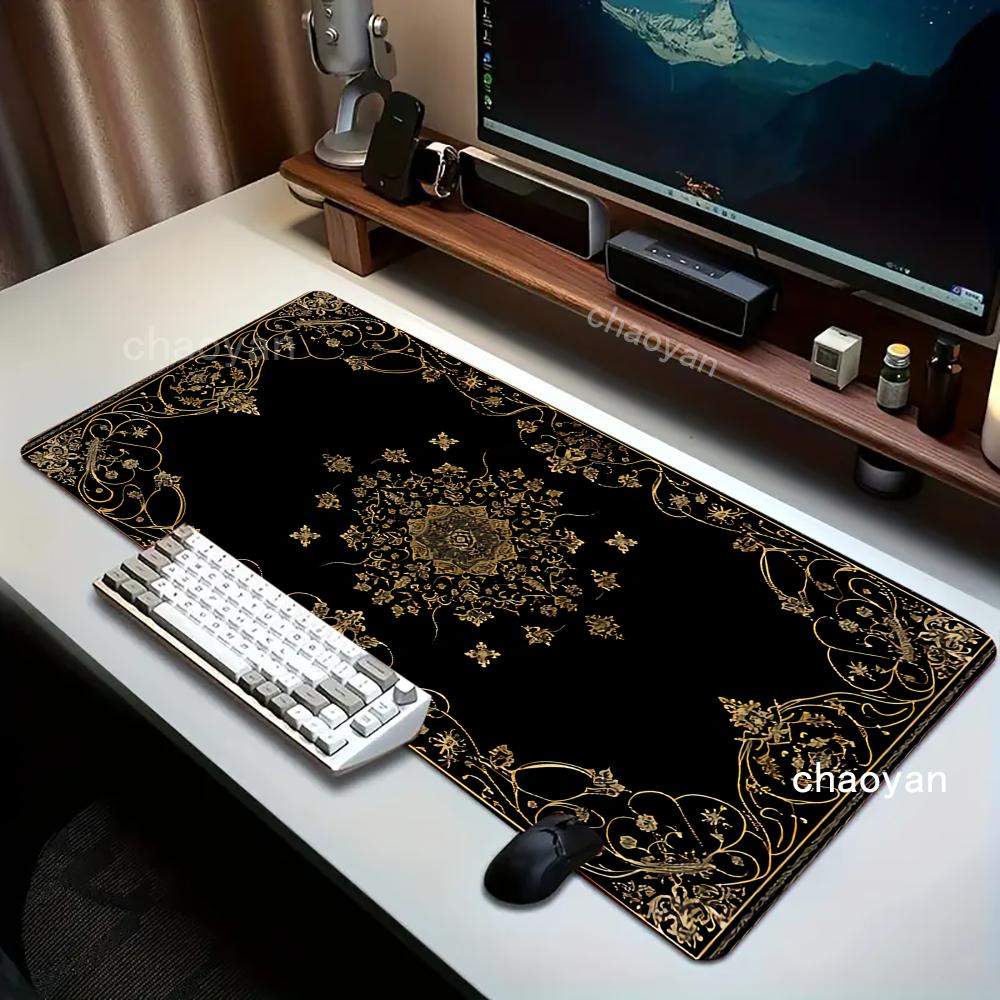 新しい黒ペルシャ絨毯神秘的なレトロマウスパッド Pc ゲーマ - Retro Gaming Keyboard And Mouse のレビューと価格