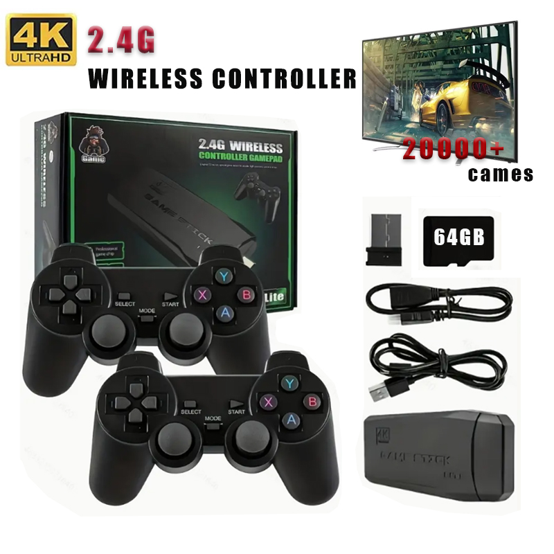 M8ワイヤレスビデオゲームスティック 2.4G デュアルジョ - Retro Gaming Game Stick のレビューと価格