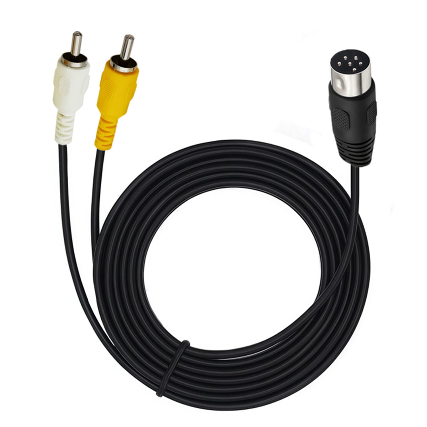 複合AV信号ケーブル DIN 6ピンオス-デュアル2 RCA - Retro Gaming Cables のレビューと価格