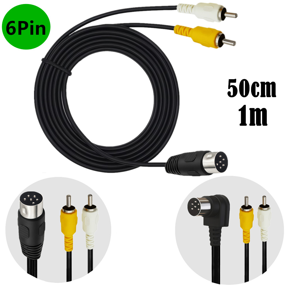 複合AV信号ケーブル DIN 6ピンオス-デュアル2 RCA - Retro Gaming Cables のレビューと価格